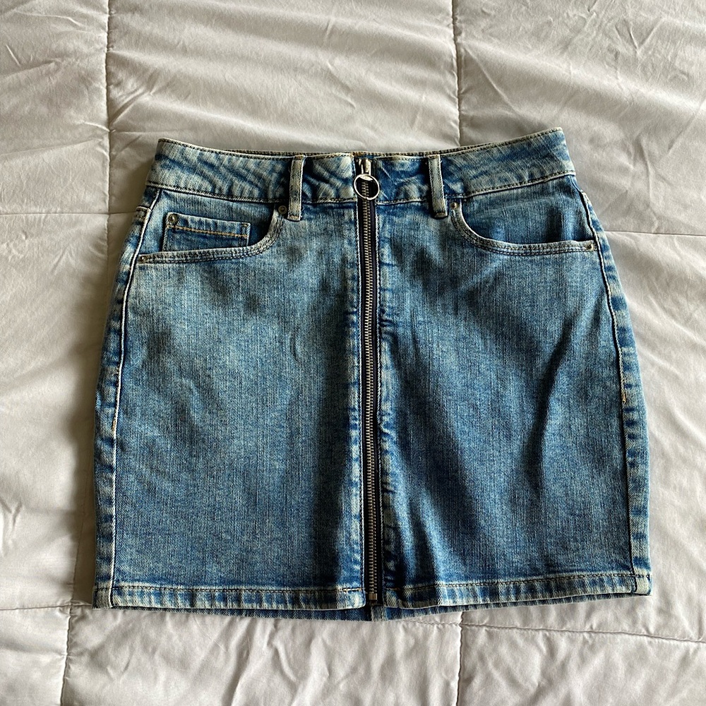 Garage denim jean skirt